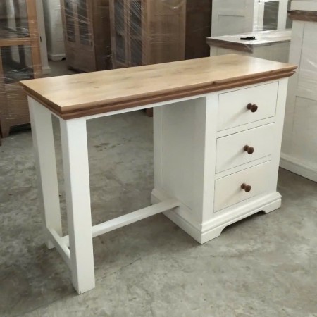 Oak04 : Bộ Bàn Trang Điểm Gỗ Sồi Kèm Ghế Đôn
